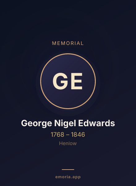 Memorial portrait of George Nigel Edwards