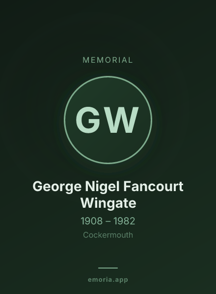 Memorial portrait of George Nigel Fancourt Wingate