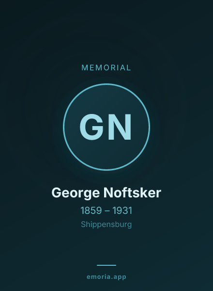 Memorial portrait of George Noftsker