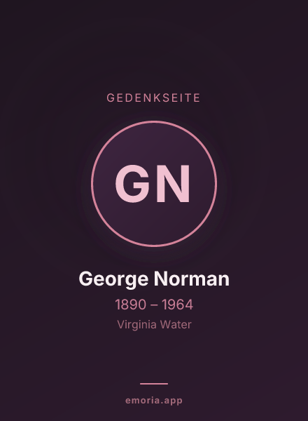 Gedenkportrait von George Norman
