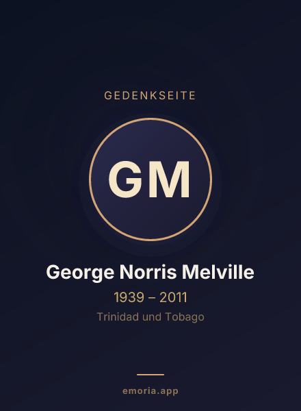 Gedenkportrait von George Norris Melville