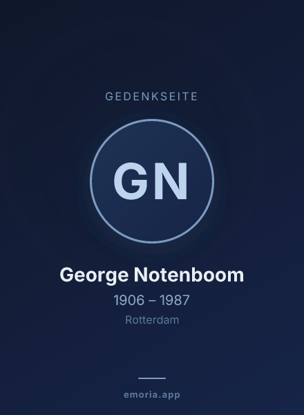 Gedenkportrait von George Notenboom