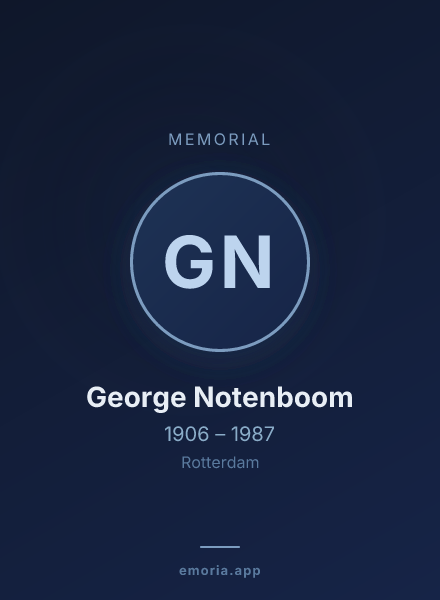 Memorial portrait of George Notenboom
