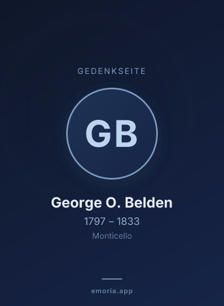 Gedenkportrait von George O. Belden