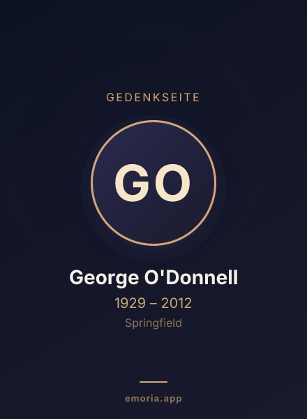 Gedenkportrait von George O'Donnell