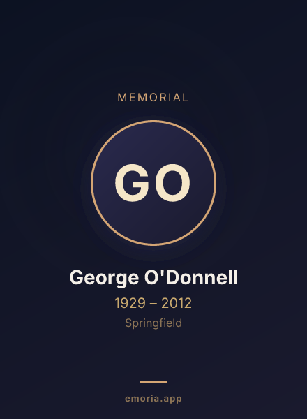 Memorial portrait of George O'Donnell