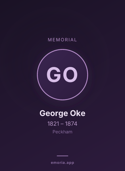 Memorial portrait of George Oke