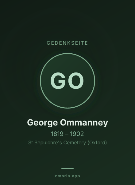 Gedenkportrait von George Ommanney