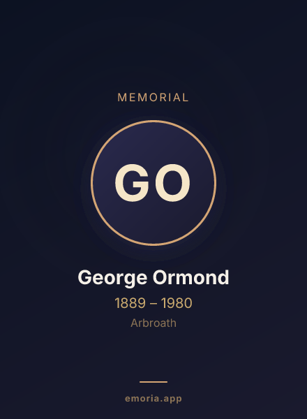 Memorial portrait of George Ormond