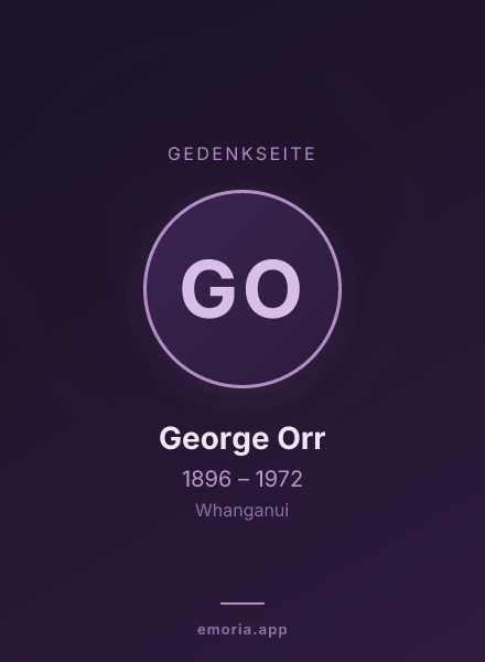 Gedenkportrait von George Orr