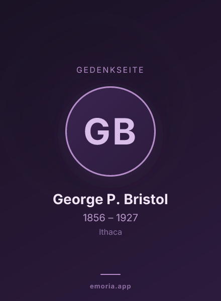 Gedenkportrait von George P. Bristol
