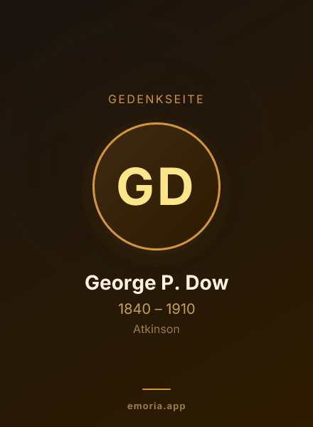 Gedenkportrait von George P. Dow