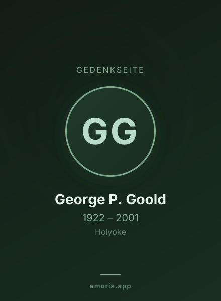 Gedenkportrait von George P. Goold