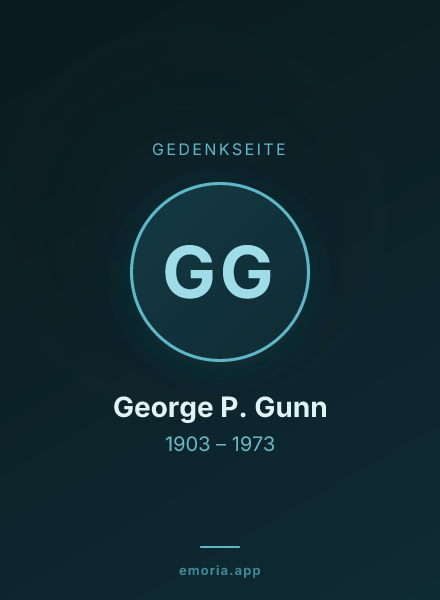 Gedenkportrait von George P. Gunn