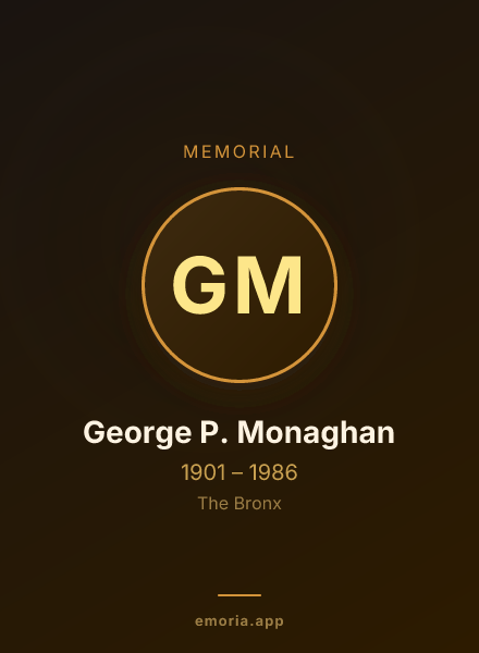 Memorial portrait of George P. Monaghan