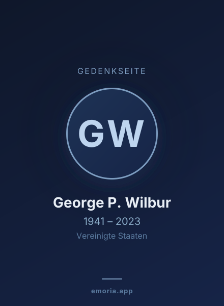 Gedenkportrait von George P. Wilbur