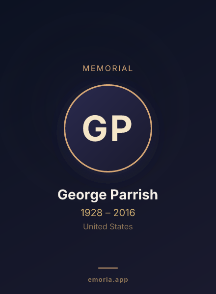 Memorial portrait of George Parrish