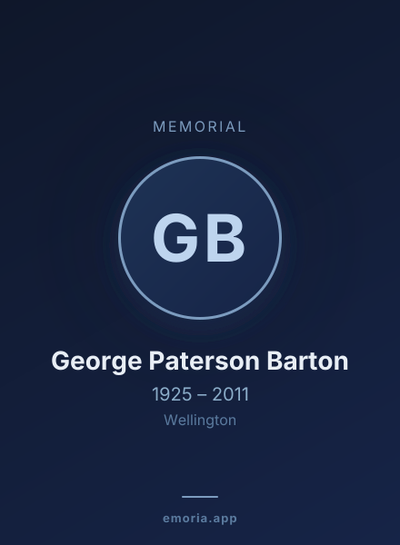 Memorial portrait of George Paterson Barton