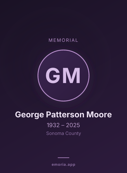 Memorial portrait of George Patterson Moore