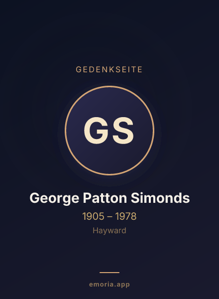 Gedenkportrait von George Patton Simonds
