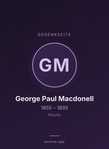 Gedenkportrait von George Paul Macdonell