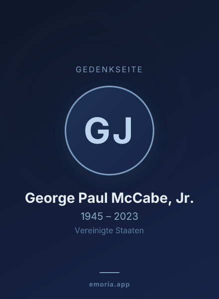 Gedenkportrait von George Paul McCabe, Jr.
