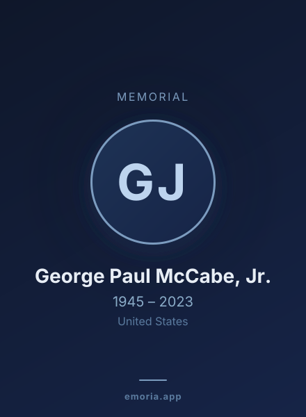 Memorial portrait of George Paul McCabe, Jr.