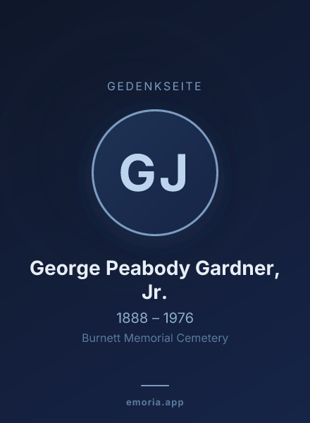 Gedenkportrait von George Peabody Gardner, Jr.