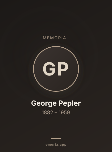 Memorial portrait of George Pepler