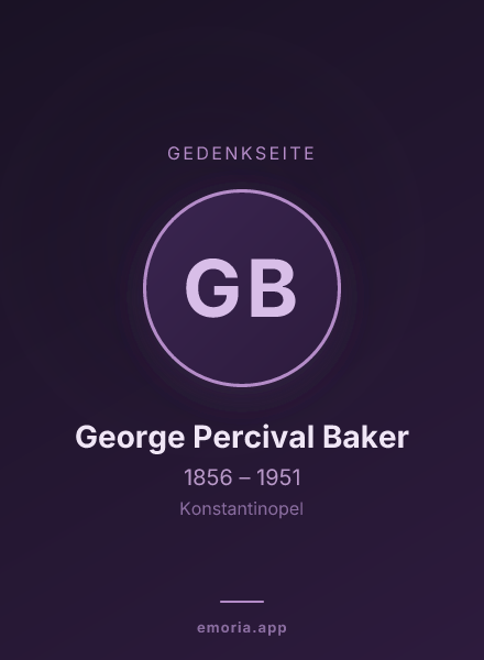 Gedenkportrait von George Percival Baker
