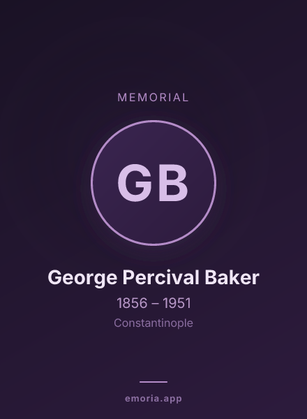 Memorial portrait of George Percival Baker