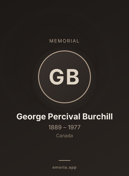 Memorial portrait of George Percival Burchill
