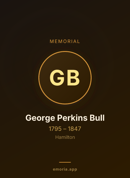 Memorial portrait of George Perkins Bull