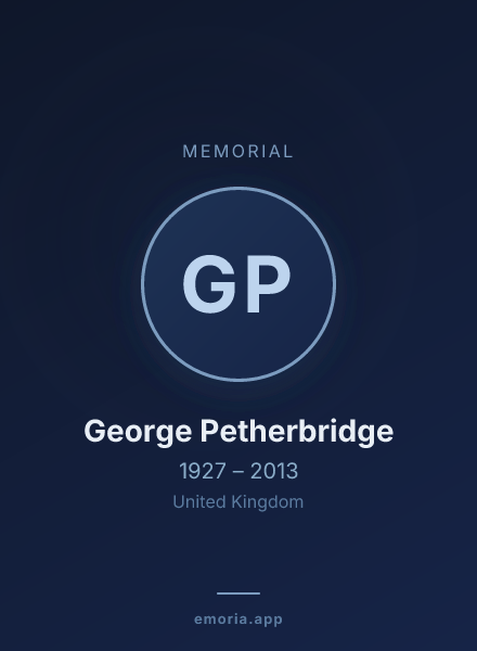Memorial portrait of George Petherbridge