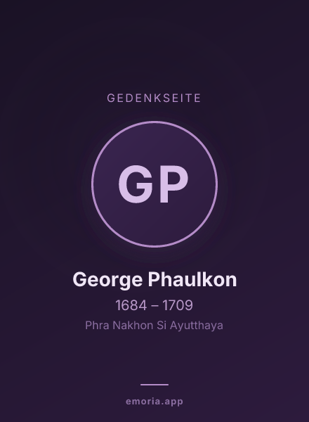 Gedenkportrait von George Phaulkon
