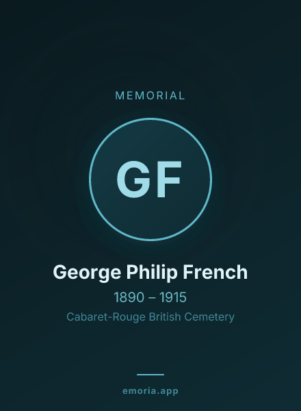 Memorial portrait of George Philip French