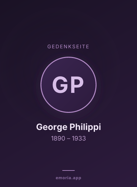 Gedenkportrait von George Philippi