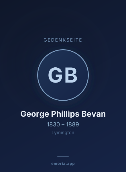 Gedenkportrait von George Phillips Bevan