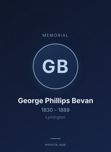 Memorial portrait of George Phillips Bevan