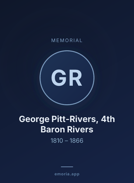 Memorial portrait of George Pitt-Rivers, 4th Baron Rivers