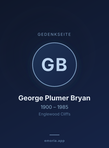 Gedenkportrait von George Plumer Bryan