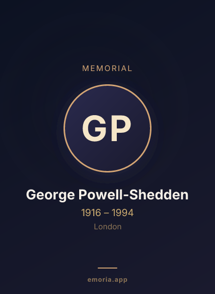 Memorial portrait of George Powell-Shedden