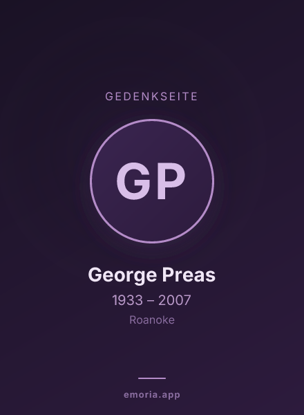 Gedenkportrait von George Preas