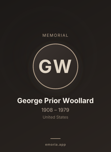 Memorial portrait of George Prior Woollard