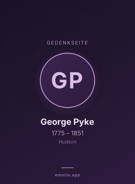 Gedenkportrait von George Pyke