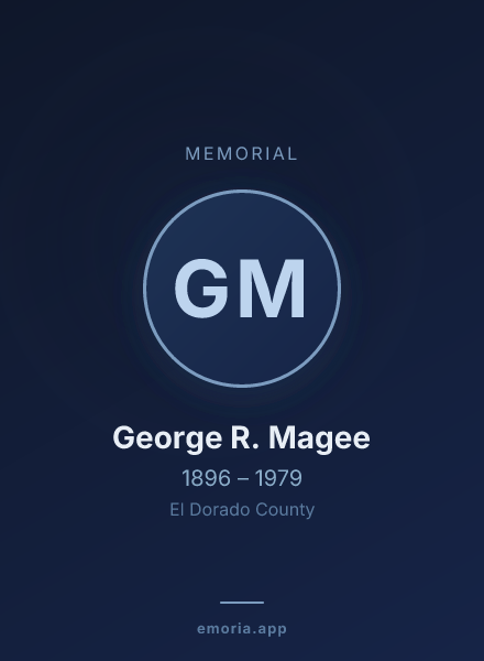Memorial portrait of George R. Magee