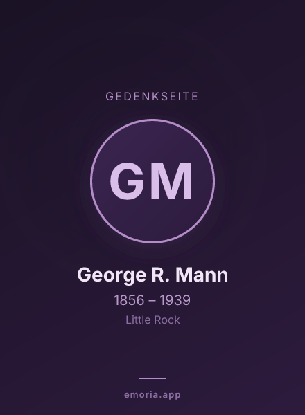 Gedenkportrait von George R. Mann