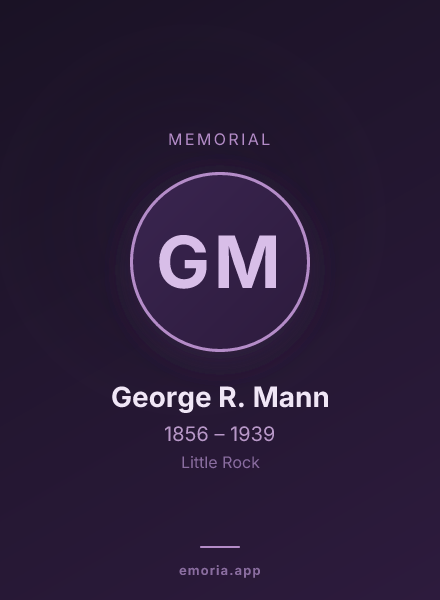 Memorial portrait of George R. Mann