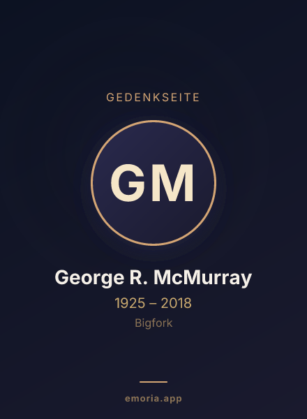 Gedenkportrait von George R. McMurray