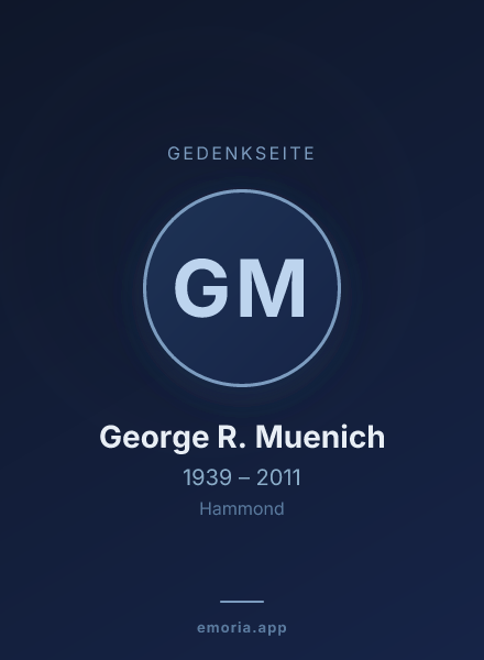 Gedenkportrait von George R. Muenich